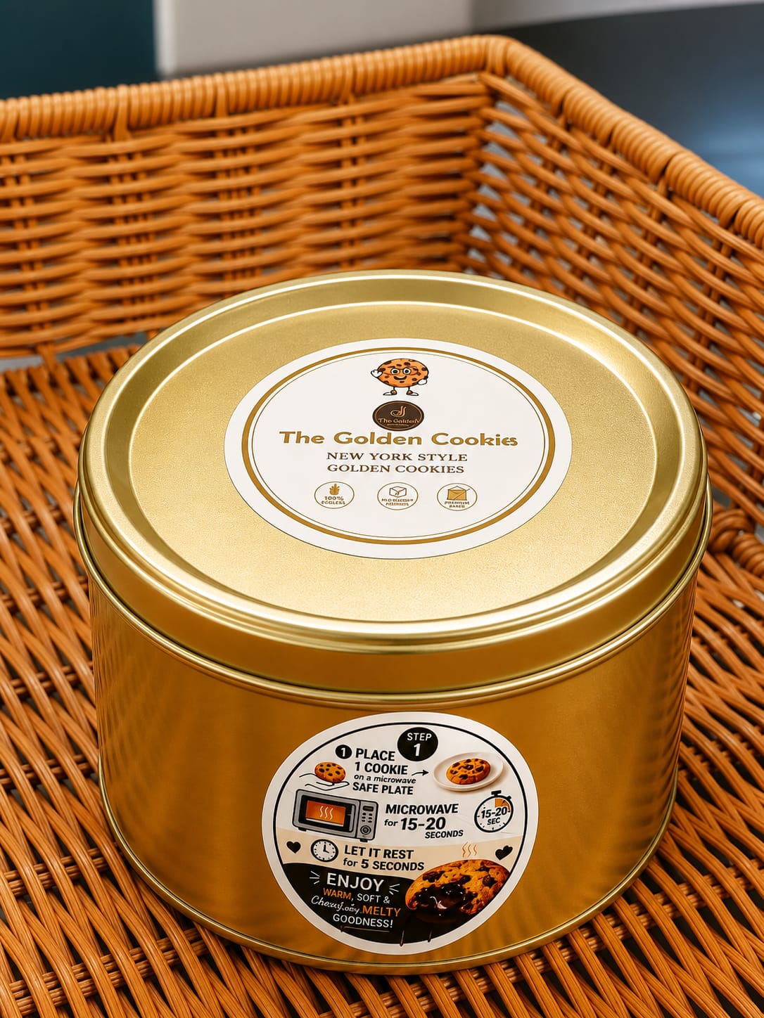The Golden cookie Tin
