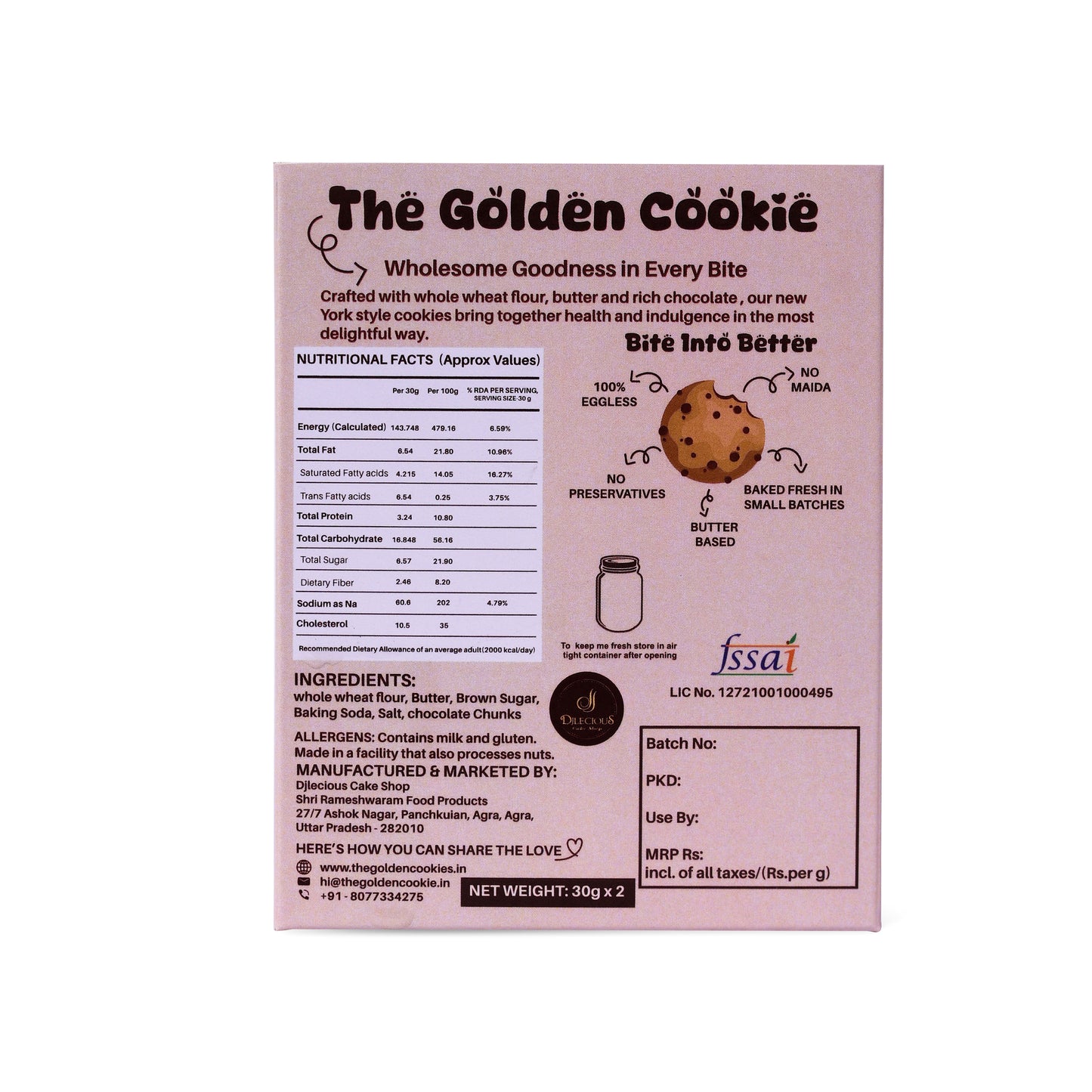 Whole Wheat  Chocochip Cookie